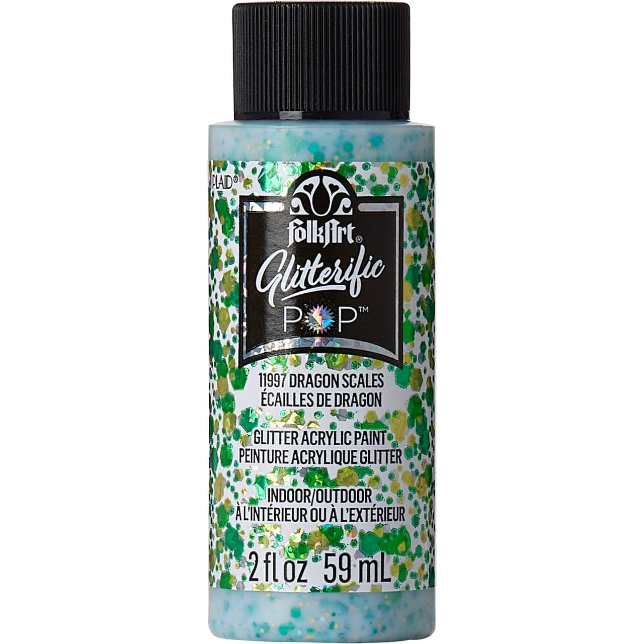 12 Pack: FolkArt® Glitterific Pop™ Acrylic Paint, 2oz.